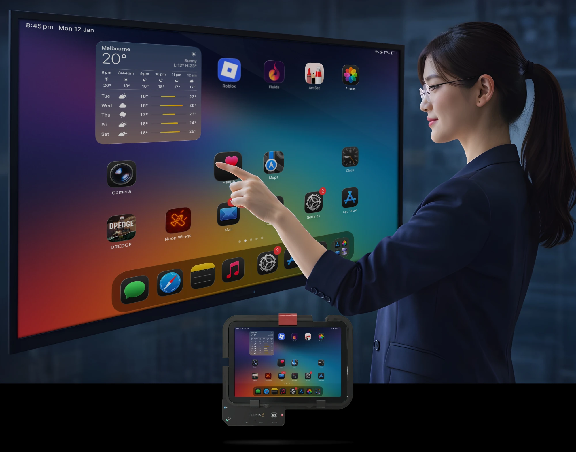 MIMICS G5 multi-touch iPad dock